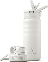 Vista 42 de Botella de agua aislada Ideus 12oz, botella de agua aislada de acero inoxidable para la escuela, botellas aisladas con popotes a prueba de fugas