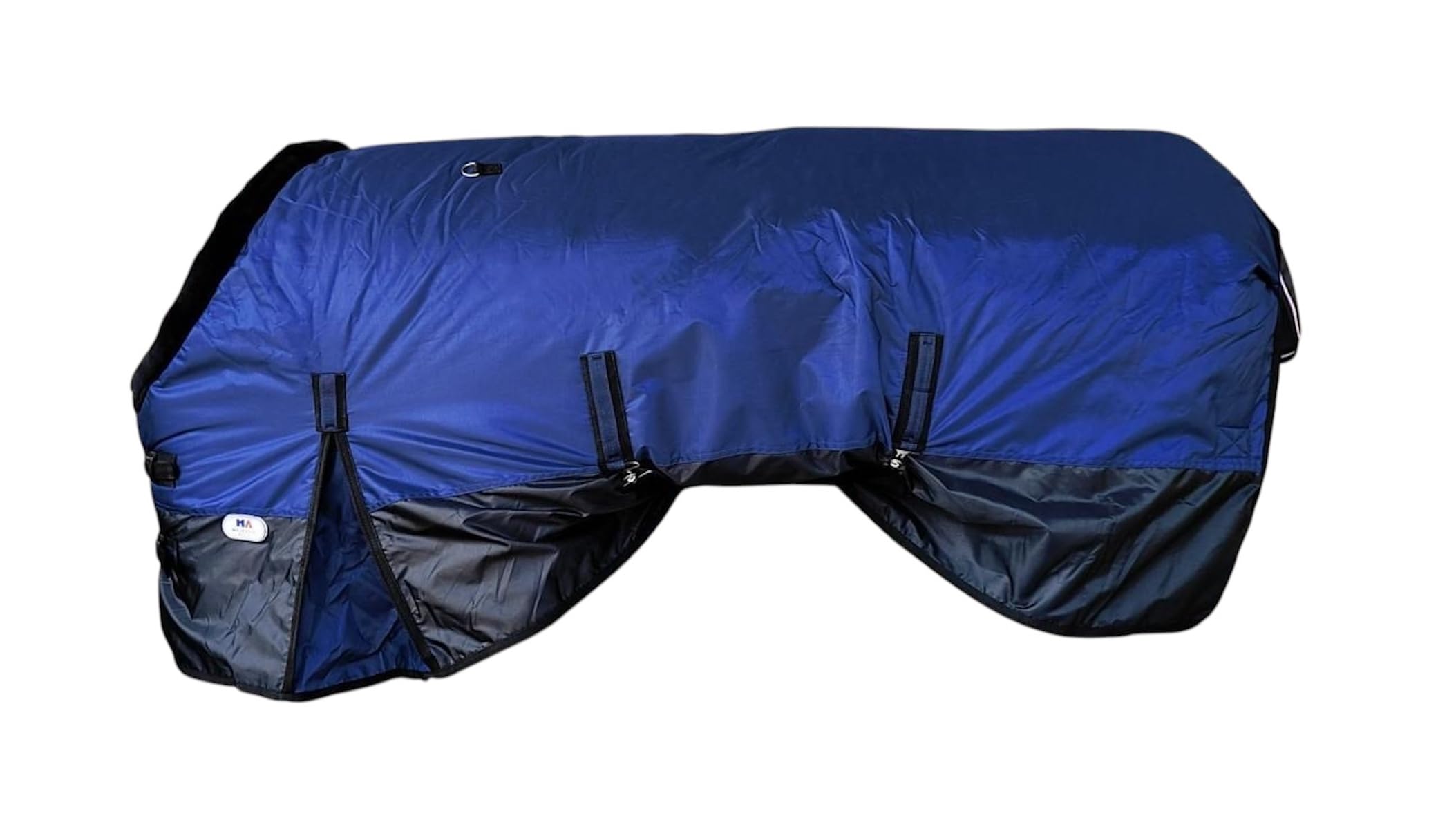 Majestic Ally 420D wasserdichte Pferde-Stalldecke, 200 g Polofil, 210 T-Futter, mehrere Farben und Größen (Marineblau, 193 cm)