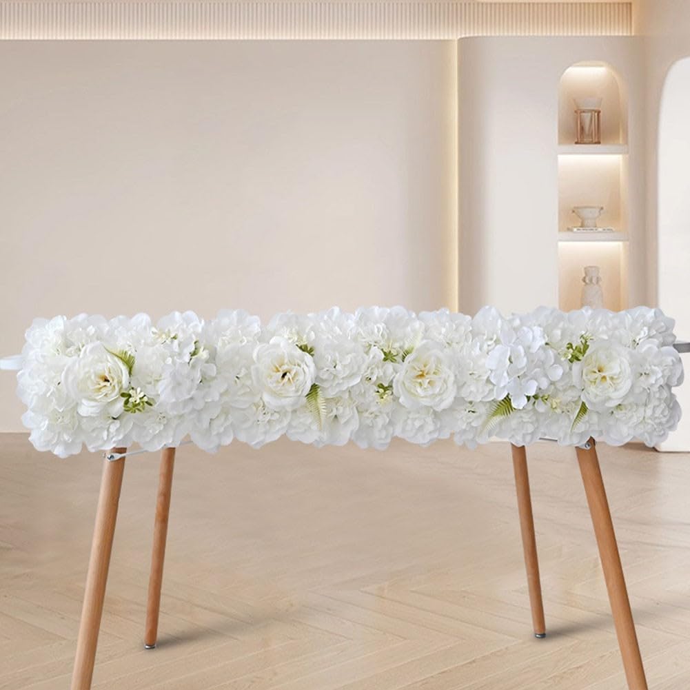 Panneau mural de fleurs artificielles, composition florale en soie synthétique pour arche de mariage, réception florale (rose clair)