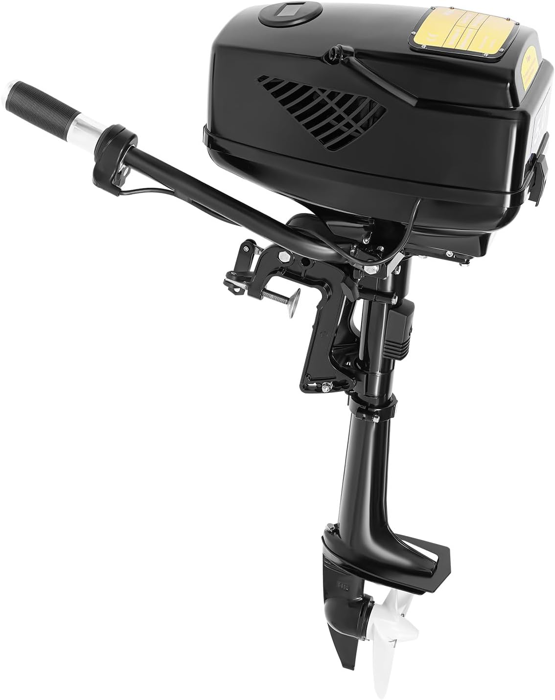 Bepritm Electric Outboard, 1200W Marine Outboard Motor Engine with Propeller&Brushless Motor, Heavy Towing Motor Outboard Traction Engine for Inflatable Fishing Boats Yachts Water Sport Tools