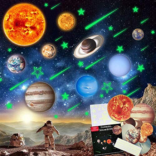 CYMY Glow - Juego de pegatinas solares para pared para niños