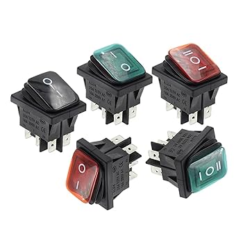 COLORFUL＊　4点 Amazon.com: US Ship 5pcs AC 16A 250V DPST ON/Off 4 Pins