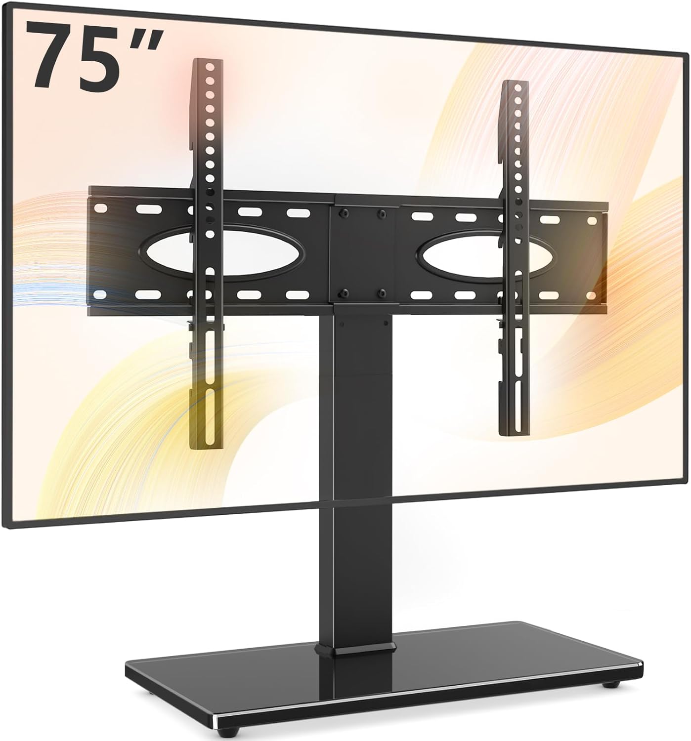 Rfiver Universal Swivel Table Top TV Stand for 37 to 65,70,75 inch TVs, Height