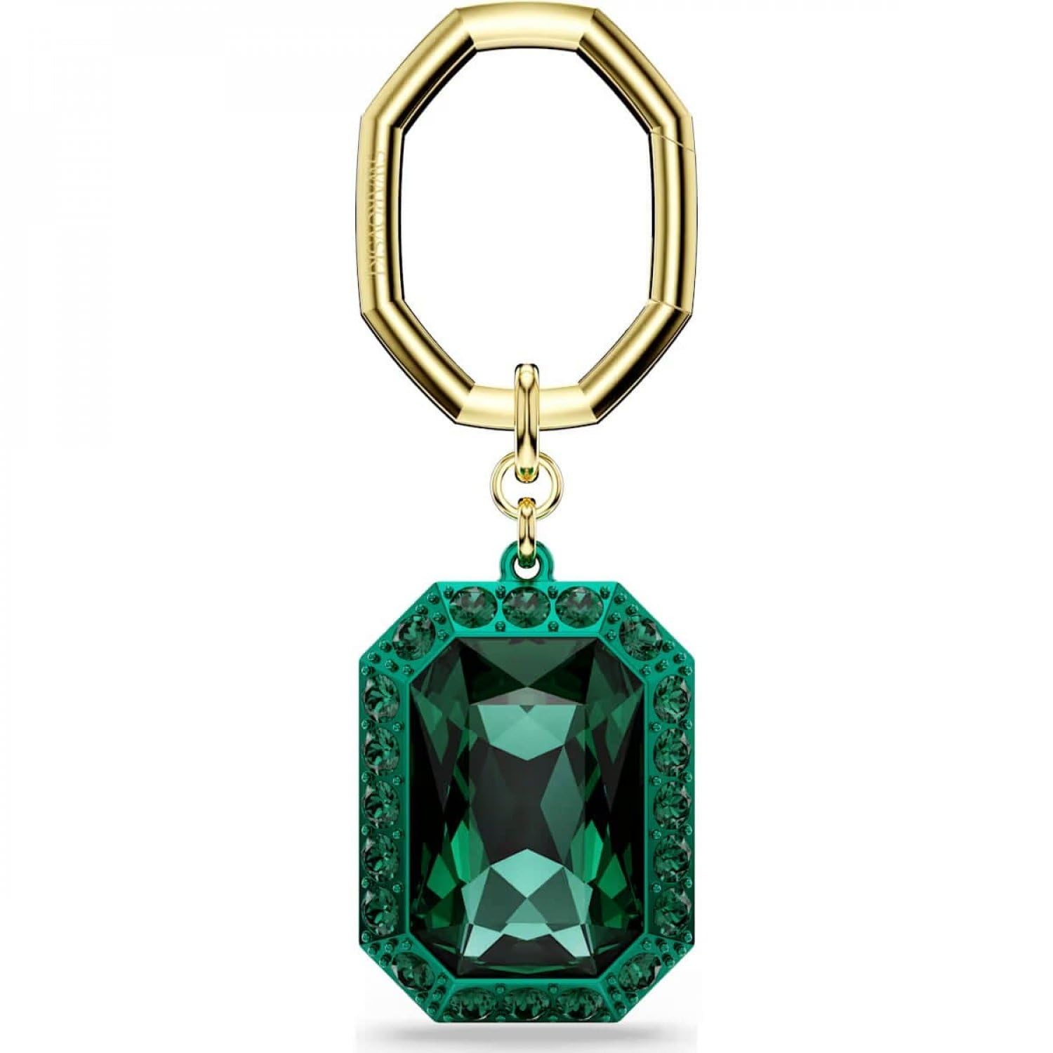 Swarovski Women's Green/Gold Lucent Octagon Cut Key Ring 5666643