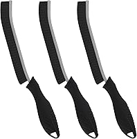FOOGWEE Hard Bristle Crevice Cleaning Brush - Multi-Purpose Grout Brush for Kitchen, Bathroom, Car, Faucets & Tight Spaces (3-Pack, Black)