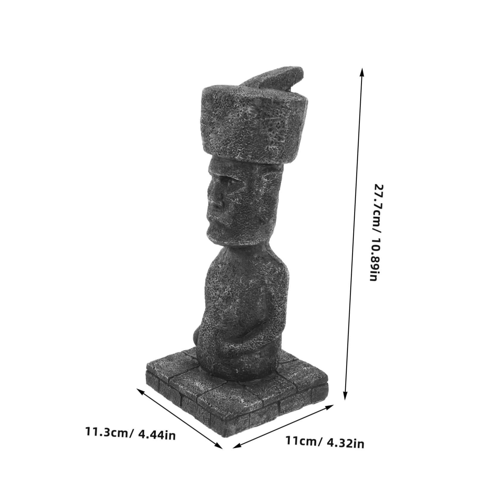 Ciieeo Statua Moai in Resina per Acquario, Decorazione Paesaggistica Antica, Effetto Realistico, Facile da Sistemare, per Casa e Ufficio
