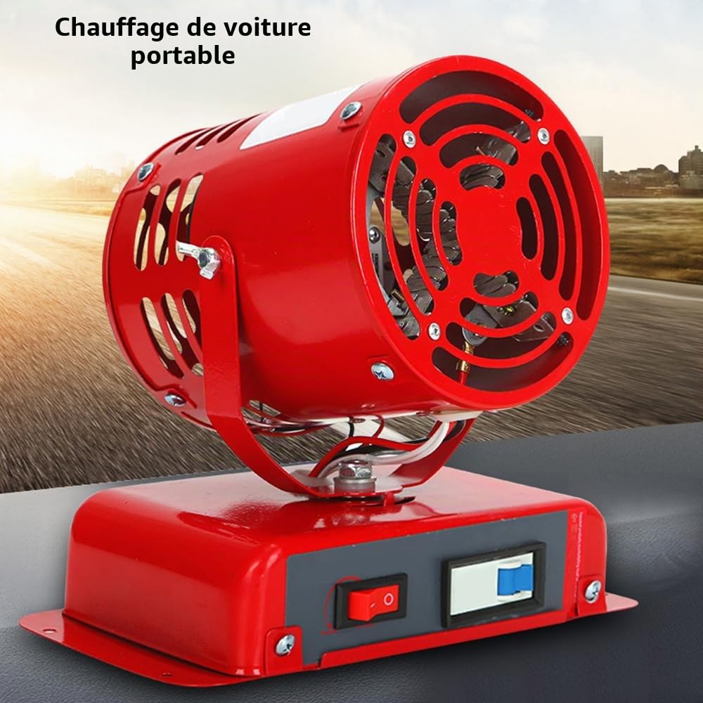 12V 600W Chauffage de voiture portable, désembuage de chauffage rapide, chauffage et de refroidissement 2 en 1, Dégivreurs pour pare-brise auto 20-30A