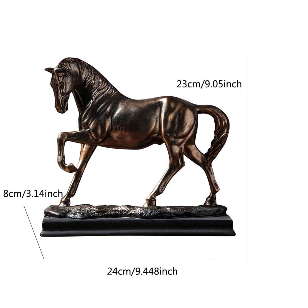 Konia statuetka figurka bieganie zwierzę prosta sztuka rzeźba ozdoba salon biuro dekoracje, A