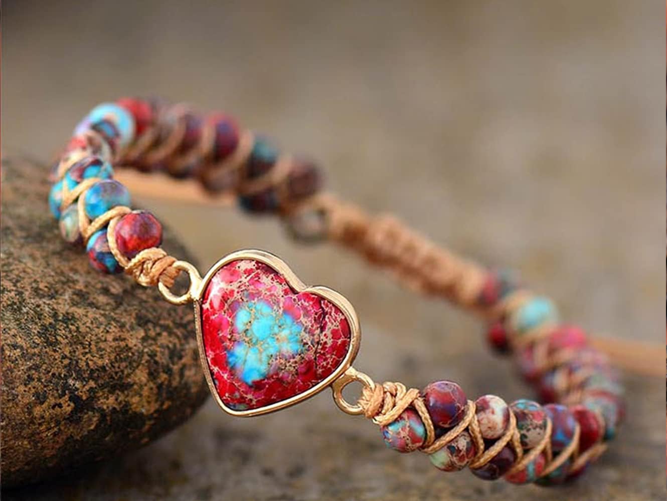 ZOSOJONA Women Handmade Boho Wrap Bracelets Natural Stone Variety Beads Strand Bracelet - Image 5