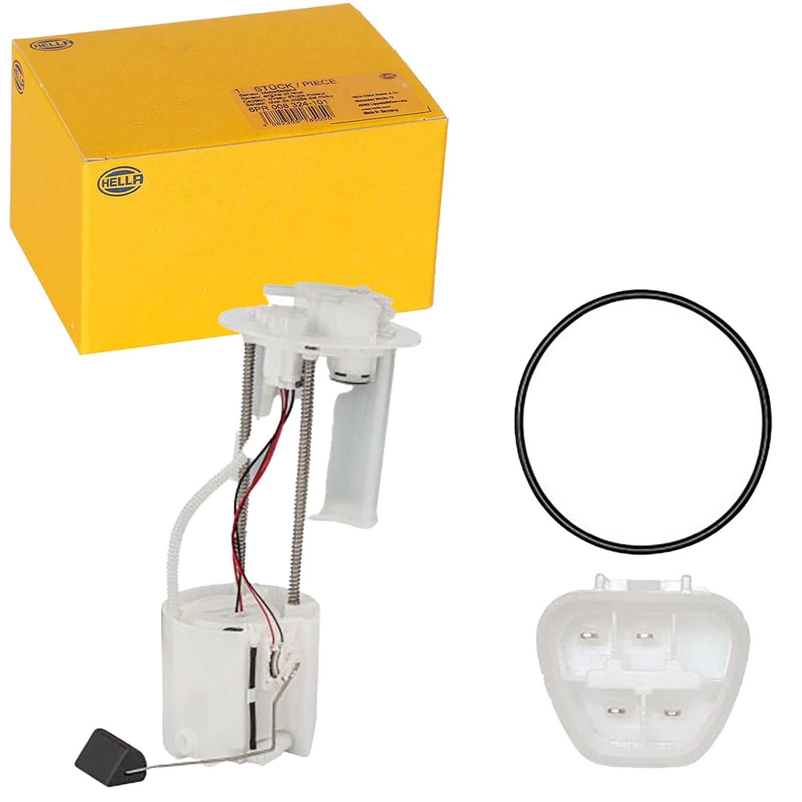 HELLA 8TF 358 303-121 Imp. alimentazione carburante - 12V - elettrico - 4a... poli - con guarnizione