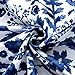 DriftAway Julia Watercolor Blooming Flower Floral Tie Up Curtain Thermal Insulated Blackout Window Adjustable Balloon Curtain Shade for Small Window Rod Pocket Single 45 Inch by 63 Inch Navy