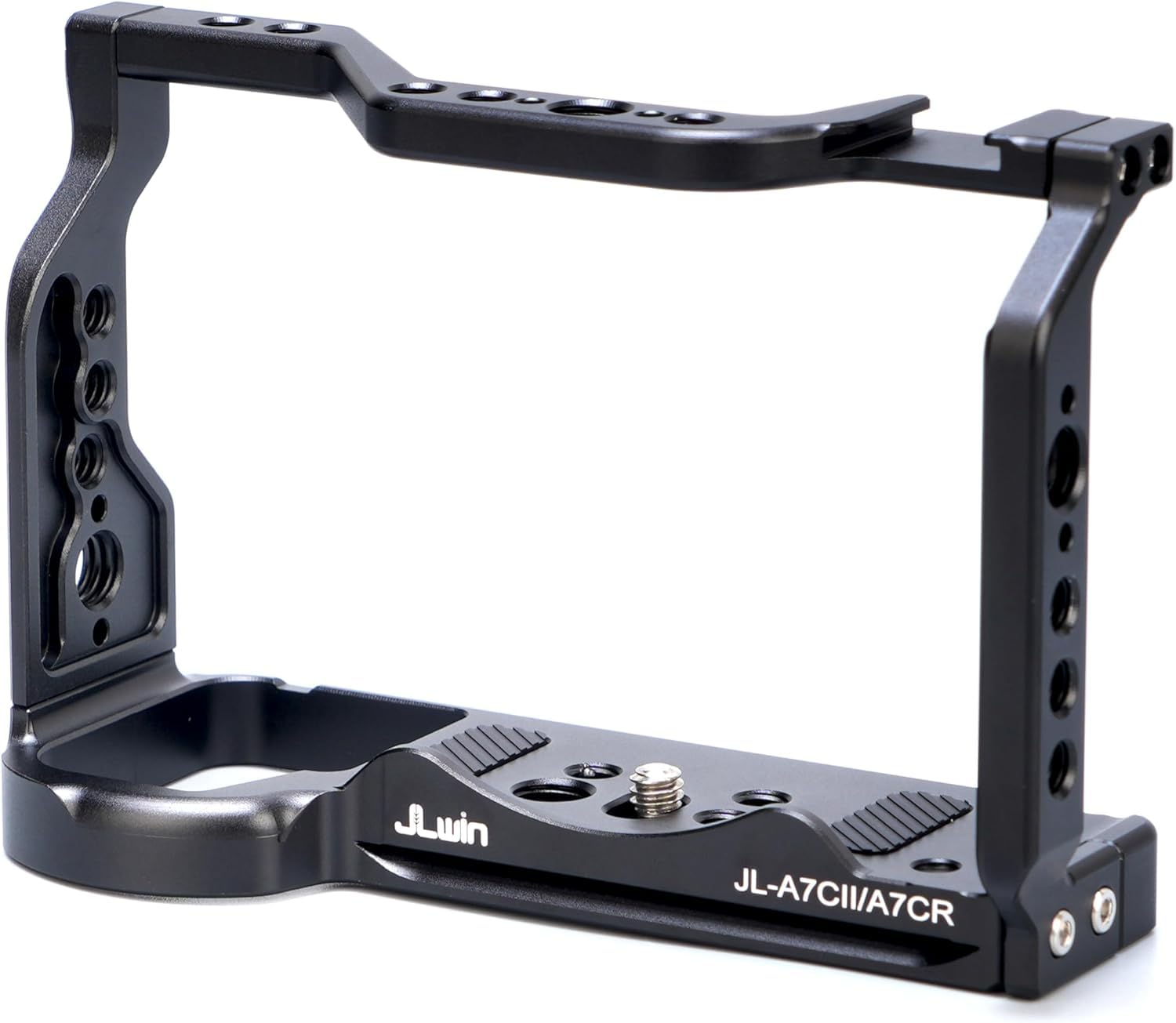 Hersmay Klatka na aparat Sony a7cii /a7cr płytka szybkozłączki do Arca-Swiss, otwory na śruby 1/4" i 3/8" i uchwyt na buty Cold Shoe Mount na akcesoria