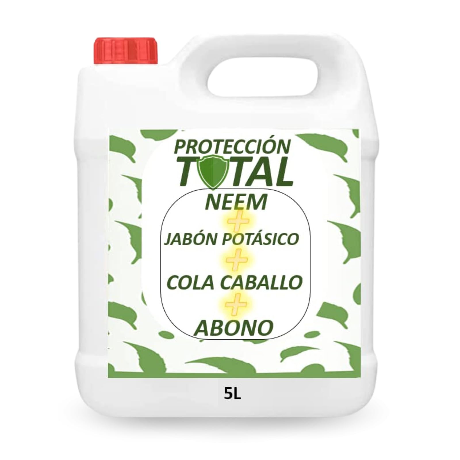 PLANTAWA Protección Total 5L | Jabón Potásico | Aceite de Neem | Cola de Caballo | Abono | Prevención y curación de enfermedades fúngicas e insectos dañinos en plantas