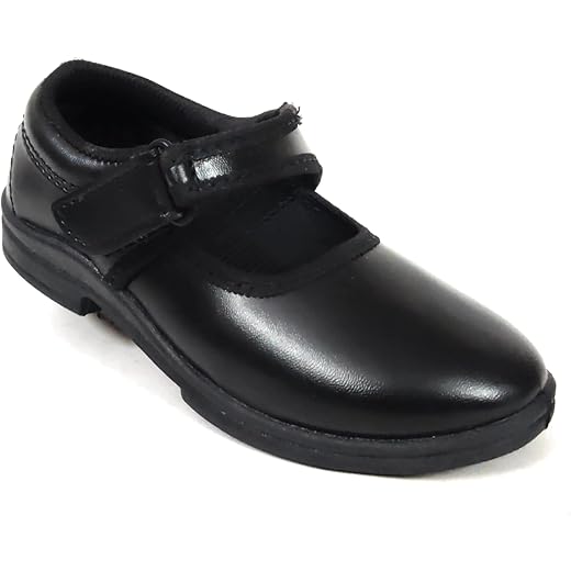 CLZ Girls Black Ballerina Uniform School Dress Shoes Akl DLX Vel