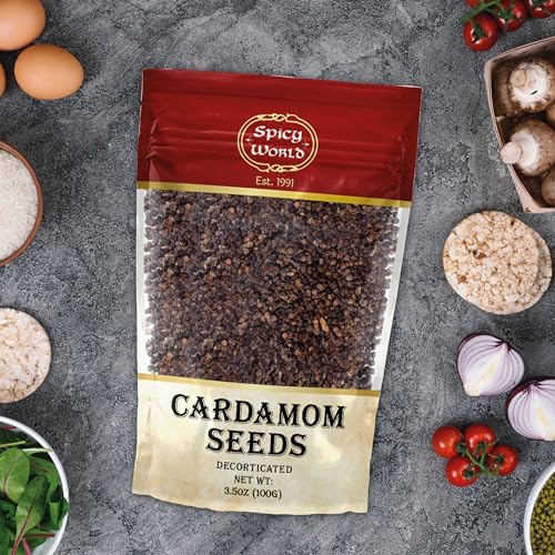 Spicy World Cardamom Seeds Decorticated 3.5 Ounce Bag - Natural, Vegan - No Pods, Also known as Elaichi Seed - Image 6
