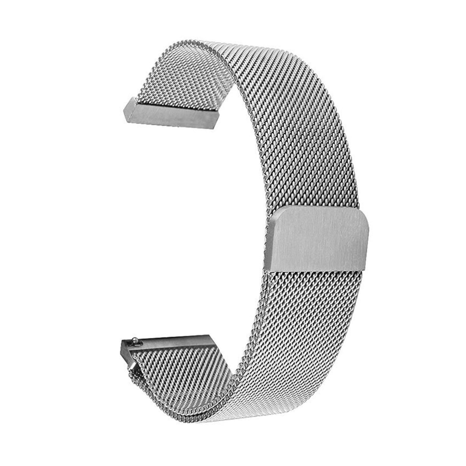 Yvxotrxnk Pasek magnetyczny ze stali nierdzewnej 20 mm 22 mm Quick Release metalowy pasek do zegarka dla mężczyzn i kobiet