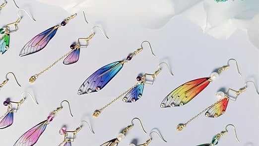 SALAN Simulation De Fée À La Main Papillon Boucles D'oreilles D'aile