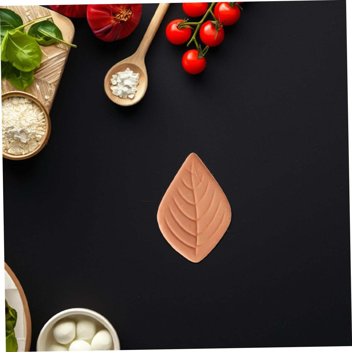ULTECHNOVO 5pcs Softener Terracotta Storage Container Leaf Design Airtight Moisture Absorber for Brown