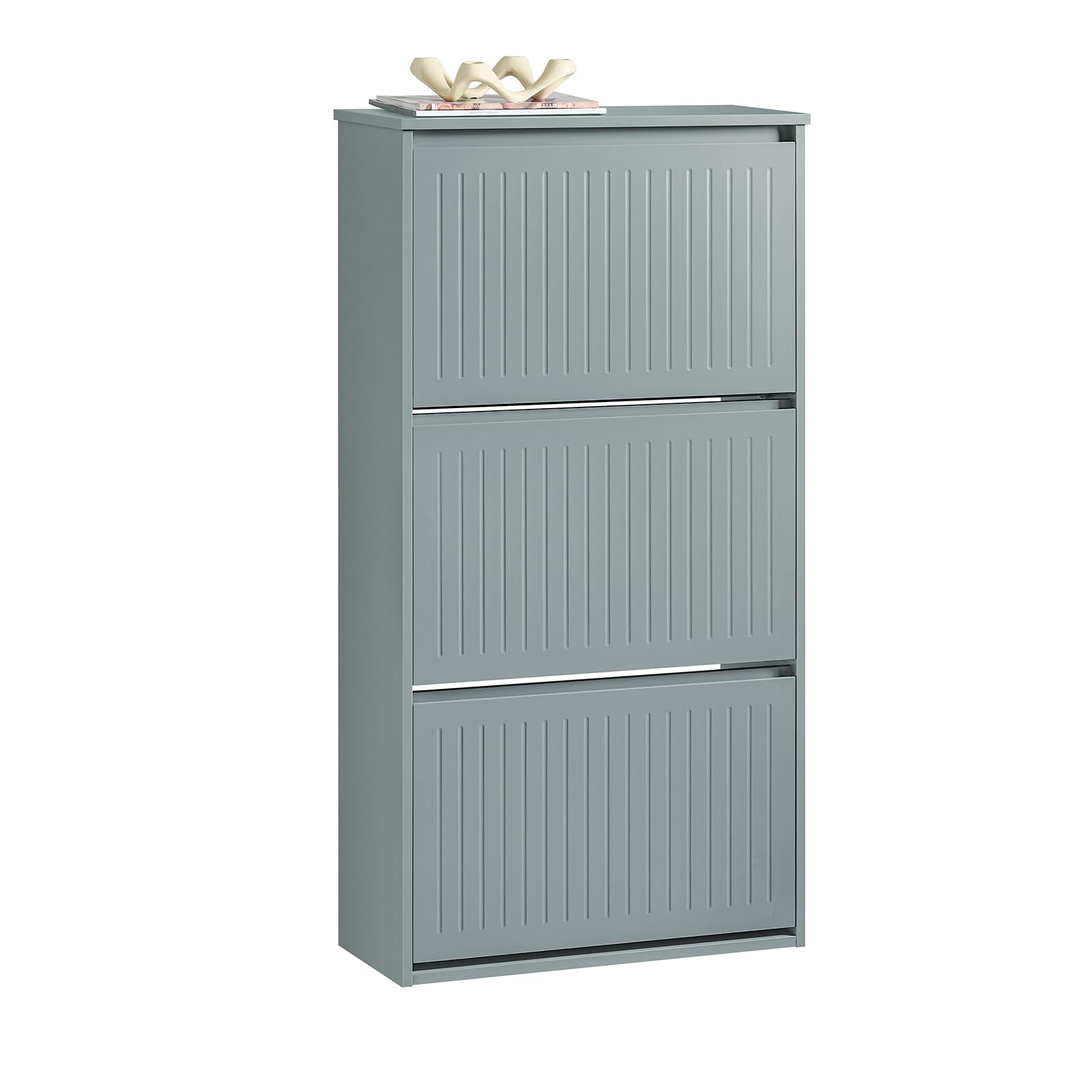 Sobuy Zapatero Con 3 Solapas Gris 61X26X120 Cm-image