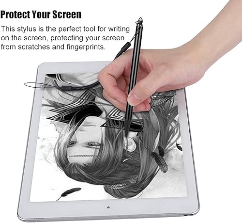 Miniatura 3 de Wendry Bolígrafo resistente de punta dura compatible con todos los dispositivos de pantalla táctil resistiva, lápiz óptico resistente con cuerda de