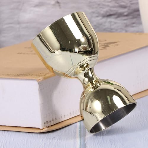 Miniatura 9 de Hemoton Barware - Herramienta comercial de acero inoxidable de 2 onzas  1 onza. Herramienta de barra de medición estilo campana, acabado cepillado,