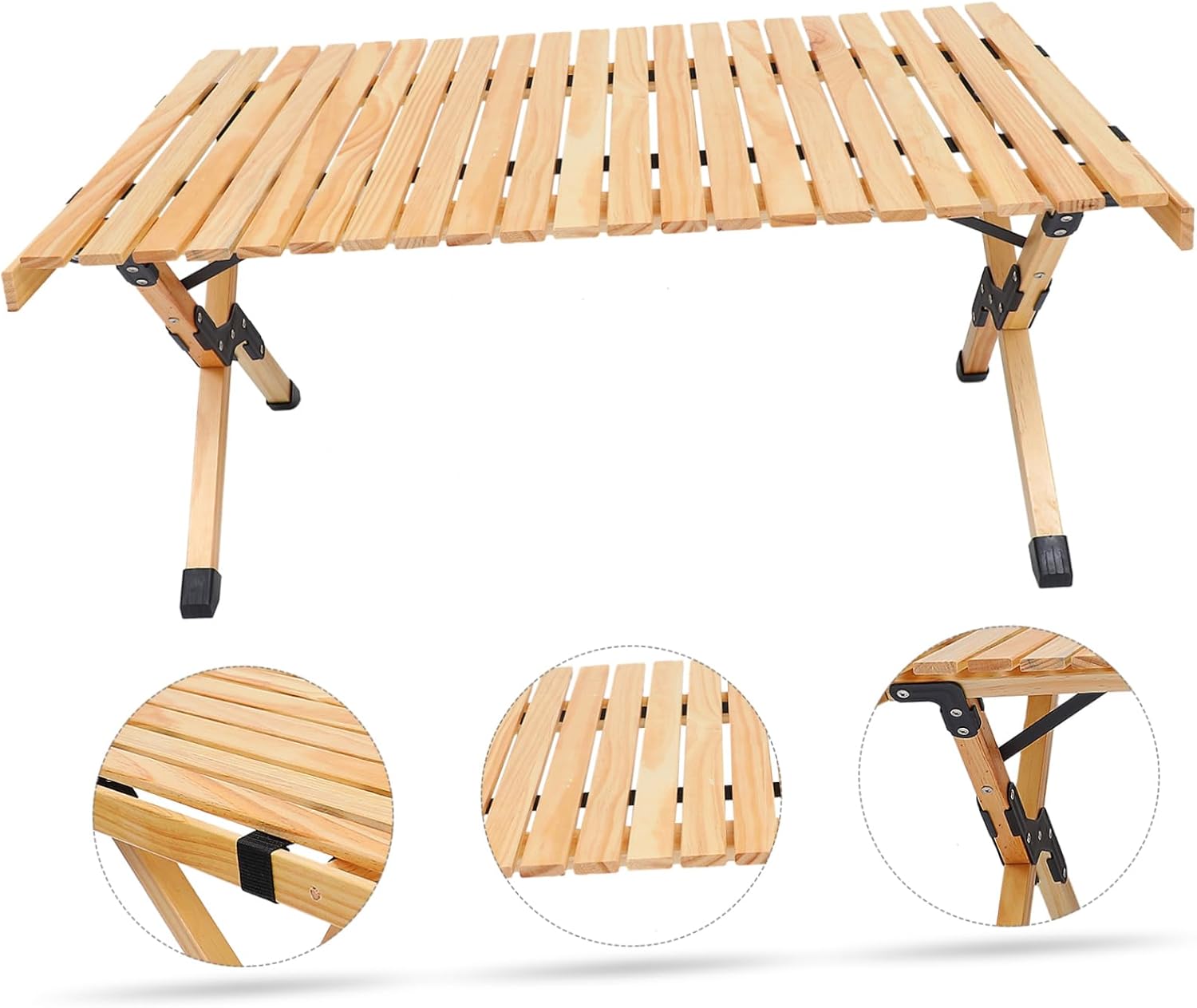 balacoo 1Pc Folding Picnic Table Compact Solid Outdoor Table for Camping Home Use Collapsible Design Versatile for Dining BBQ and Gardens