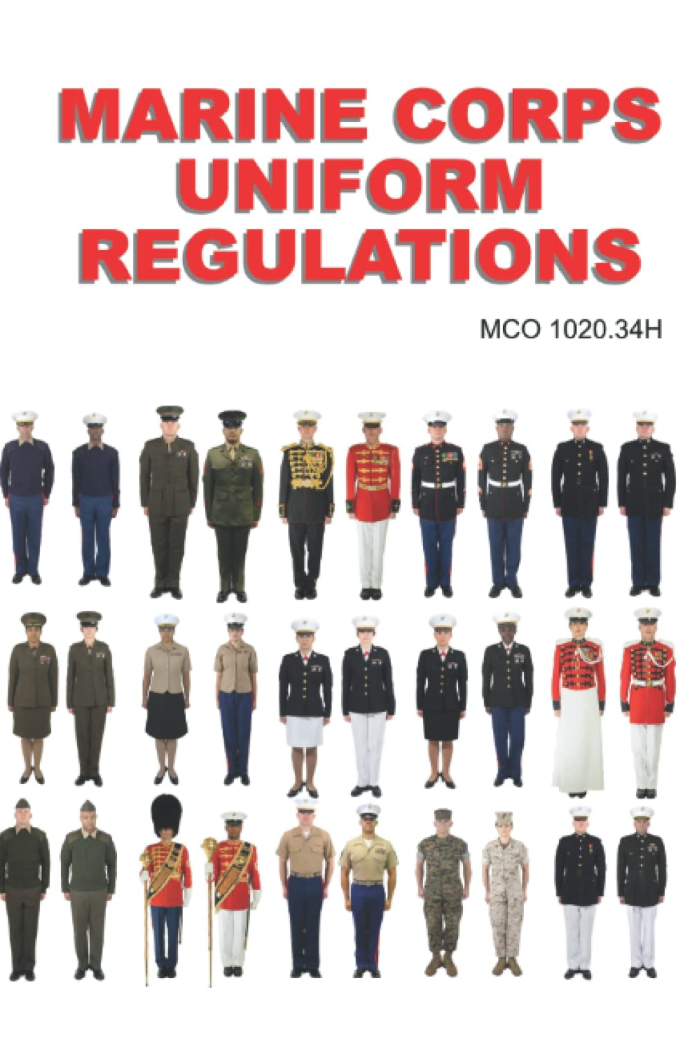 Marine Corps Uniform Regulations Pocket Size MCO 1020.34H U.S. Marine