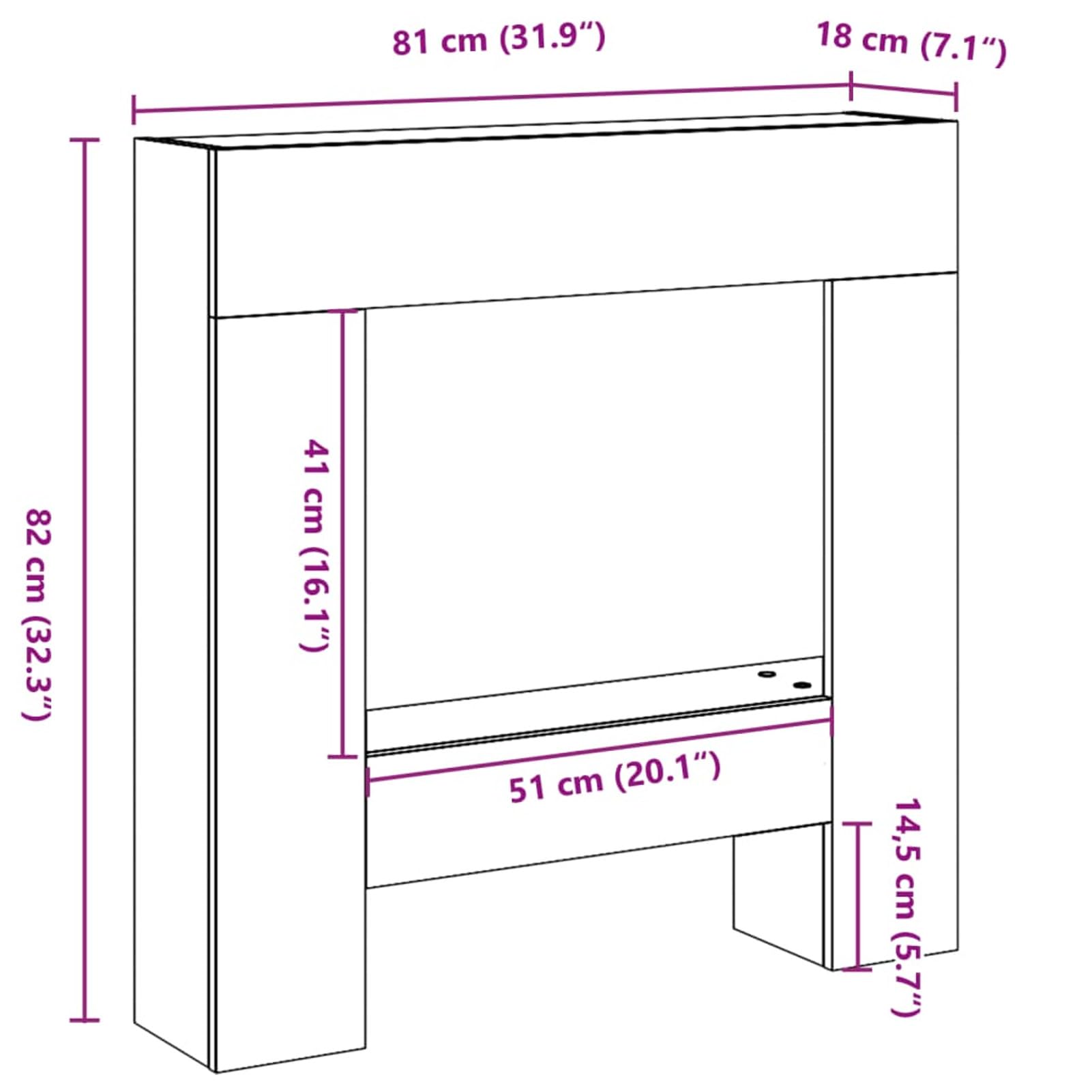 Cornice per Camino Legno Antico 81x18x82 cm in Truciolato,Cornice per Camino,Cornice Decorativa Caminetto-854605