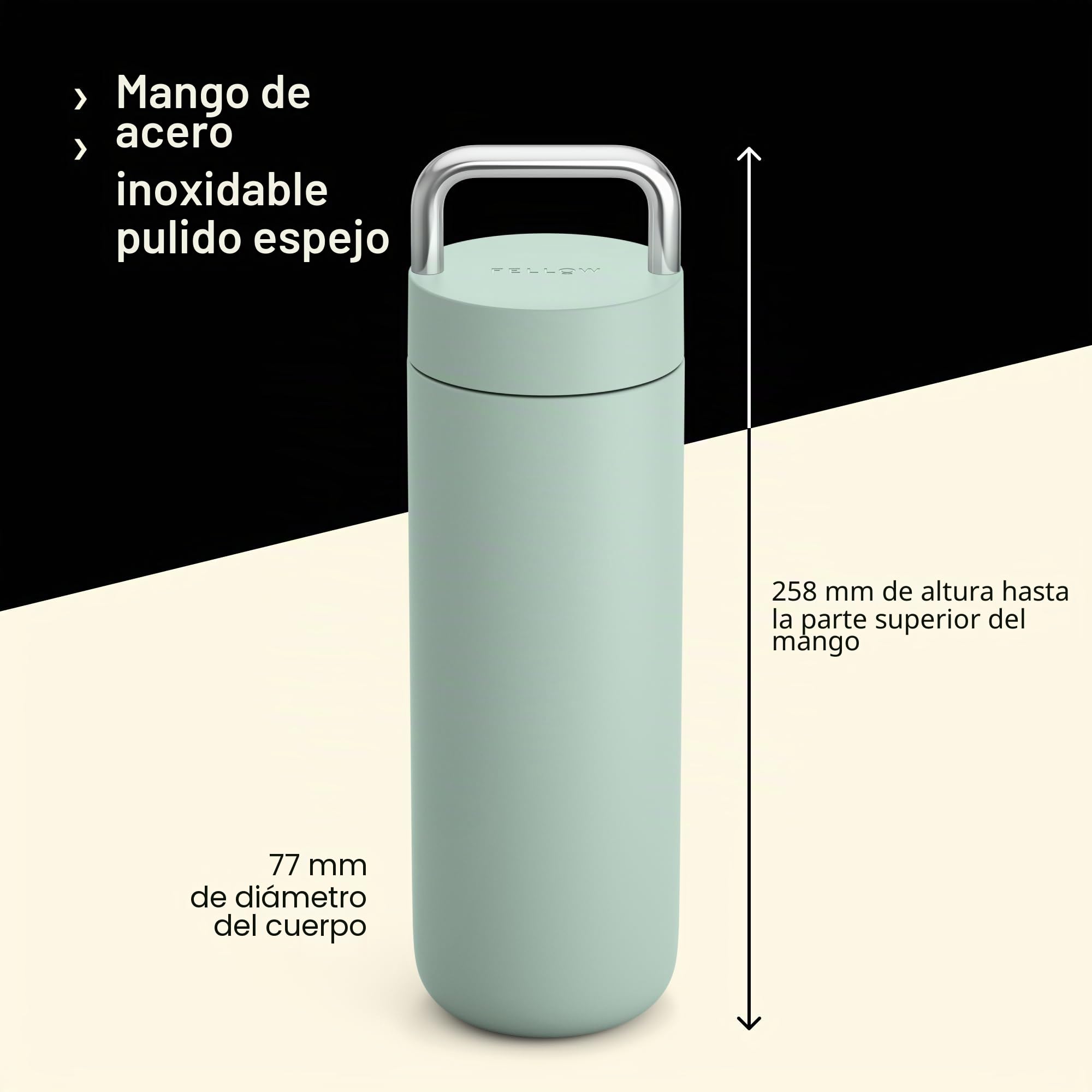Fellow Carter - Vaso aislado al vacío de 20 onzas para agua, té, café, batidos y más, acero inoxidable, mantiene el calor durante 12 horas, se mantiene frío durante 24 horas, sellado a prueba de