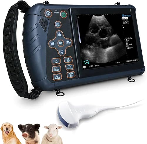 DAWEI S1 máquina de ultrasonido veterinaria portátil 3.5MHz sonda convexa para animales de embarazo Perro cerdo cabra veterinario escáner de