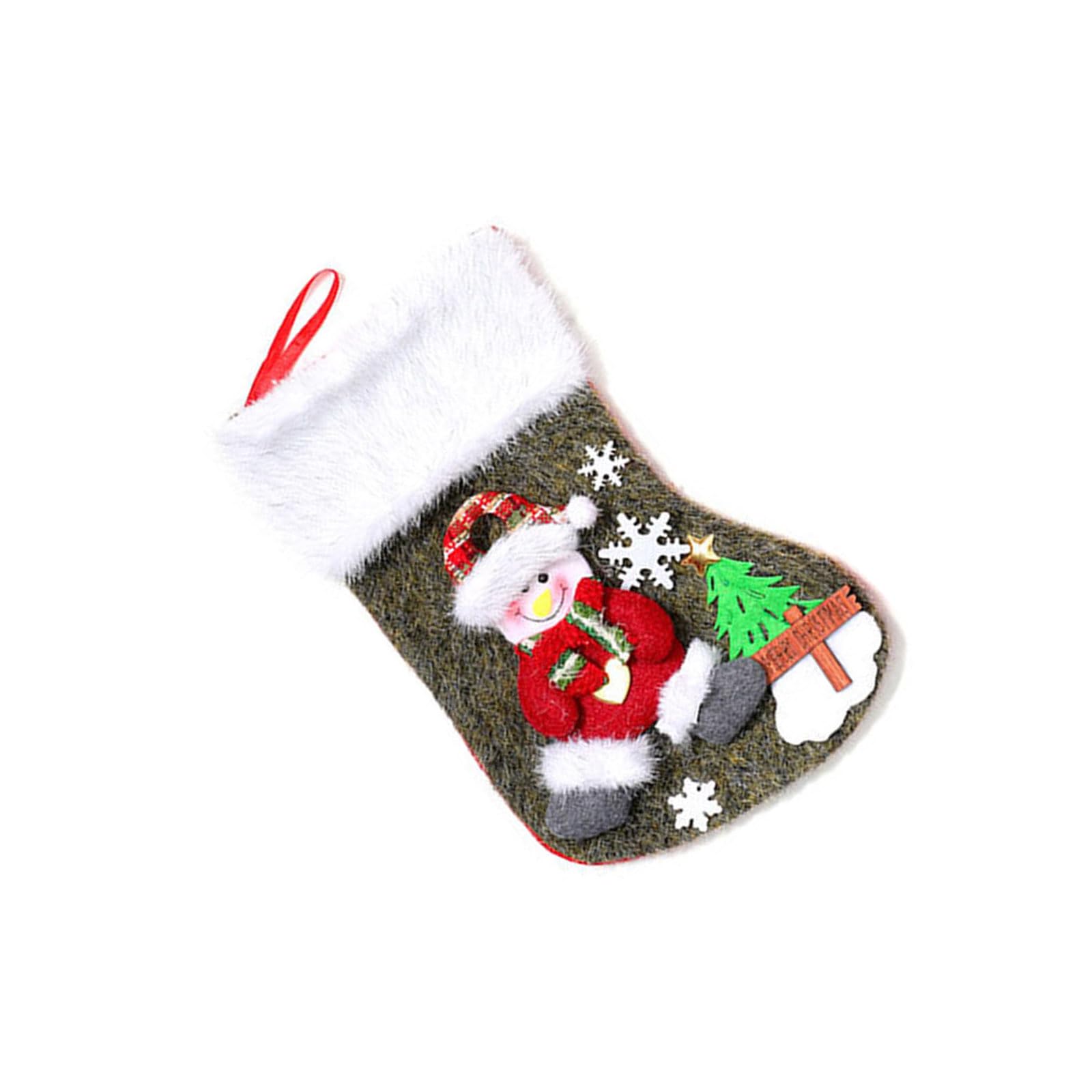 KAQNTUD Christmas Tree Decoration Cartoon Stockings Gift Bag Hanging Socks for Fireplaces Door Decoration Decorations Stockings Gift Bag Tree Decoration