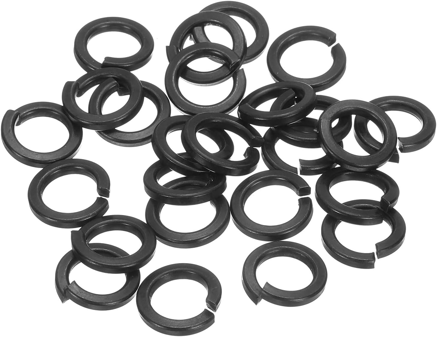uxcell Split Lock Washer, M10 304 Stainless Steel Spring Lock Washer 25pcs, Black
