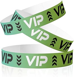 100pcs Disposable Wristbands for Event Admission: VIP Paper Wristbands for Concerts, Parties, Membership Identification Br...