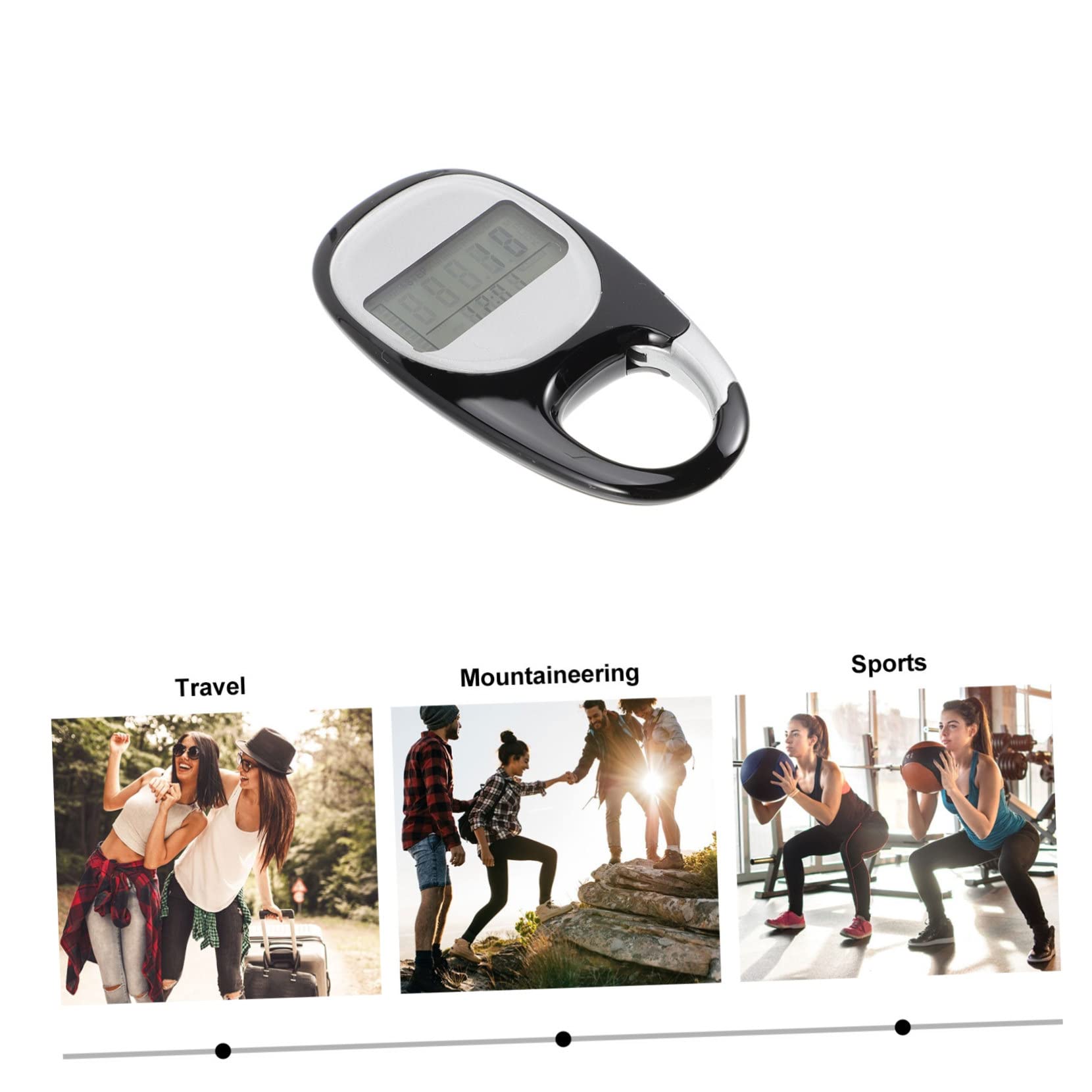 YARNOW 3pièces Compteur De Portable Podomètre Pratique pour Randonnée Et Escalade Écran Facile à Lire du pour