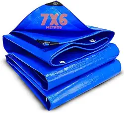 Lona Azul Impermeável Piscina, Toldos, Caminhão 75G 7x6