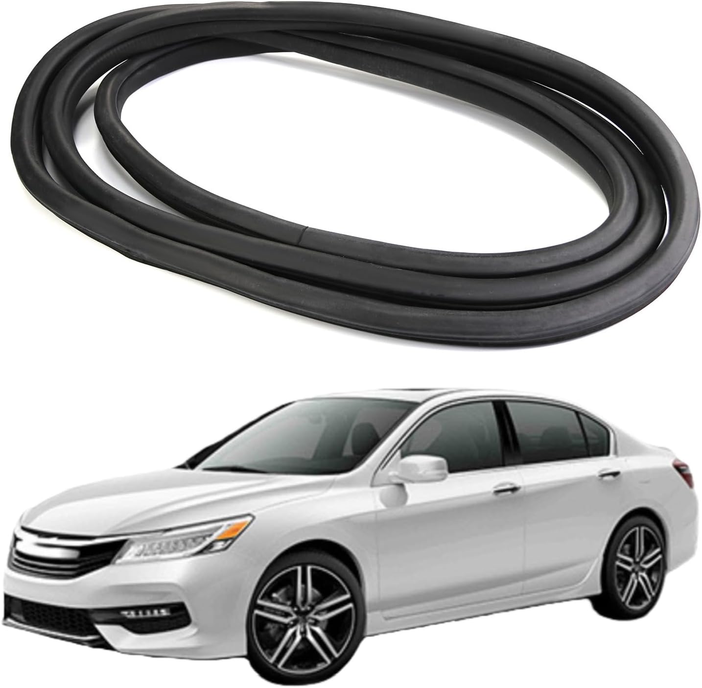 Black Car Door Seal Automotive for Honda Accord 2014 2015 2016 2017 2018 OE#72315-T2A-A01 72355-T2A-A01 72855-T2A-A01 72815-T2A-A01, Soundproof Weather Stripping Waterproof,Front Right