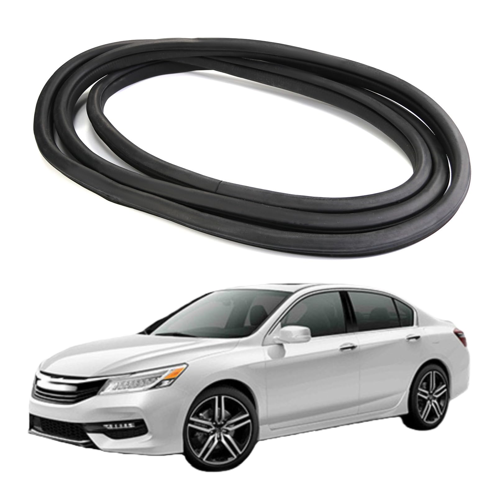 Black Car Door Seal Automotive for Honda Accord 2014 2015 2016 2017 2018 OE#72315-T2A-A01 72355-T2A-A01 72855-T2A-A01 72815-T2A-A01, Soundproof Weather Stripping Waterproof,Front Right
