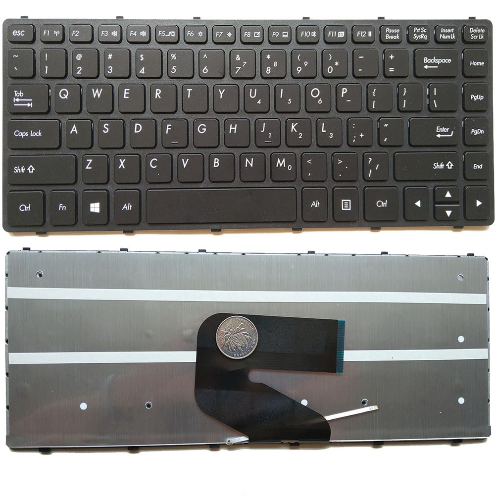 Podświetlana klawiatura do laptopa z podświetleniem USA do GETAC S410 G1 G2 G3 6150E CS603-C YXT-24-38 klawiatura do laptopa - układ USA - z ramą i podświetleniem