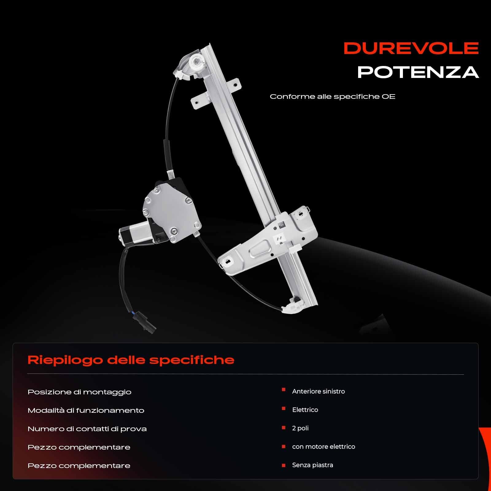 Frankberg Alzacristallo elettrico con motore anteriore sinistro 55363287AD