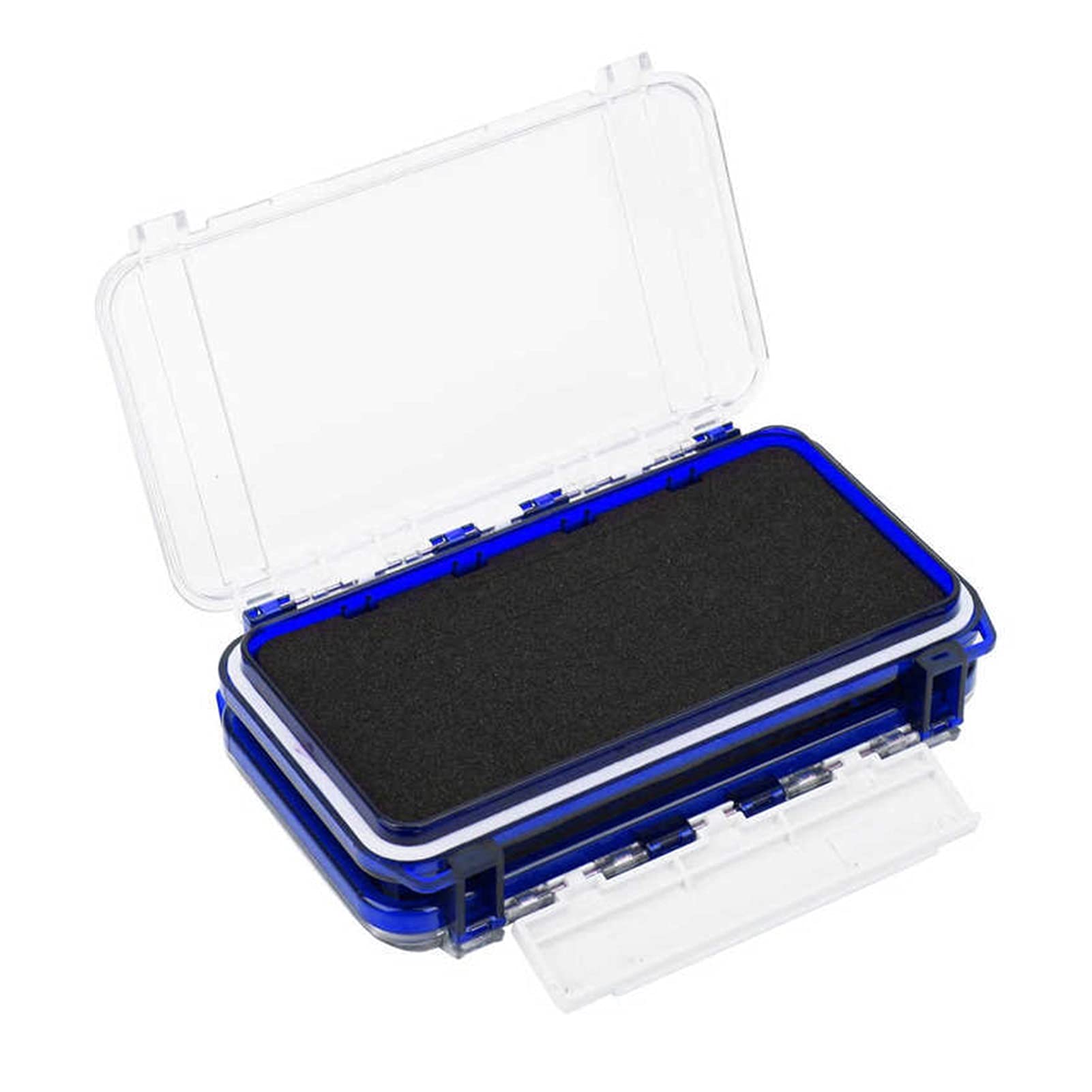 Angelzubehör Angelkoffer-Boxen doppelseitig Tackelkästen Köder Aufbewahrungsfall Angelcontainerbox Multifunktionsköder Organizer Aufbewahrungskoffer Kleinteilebox (Color : Blauw)