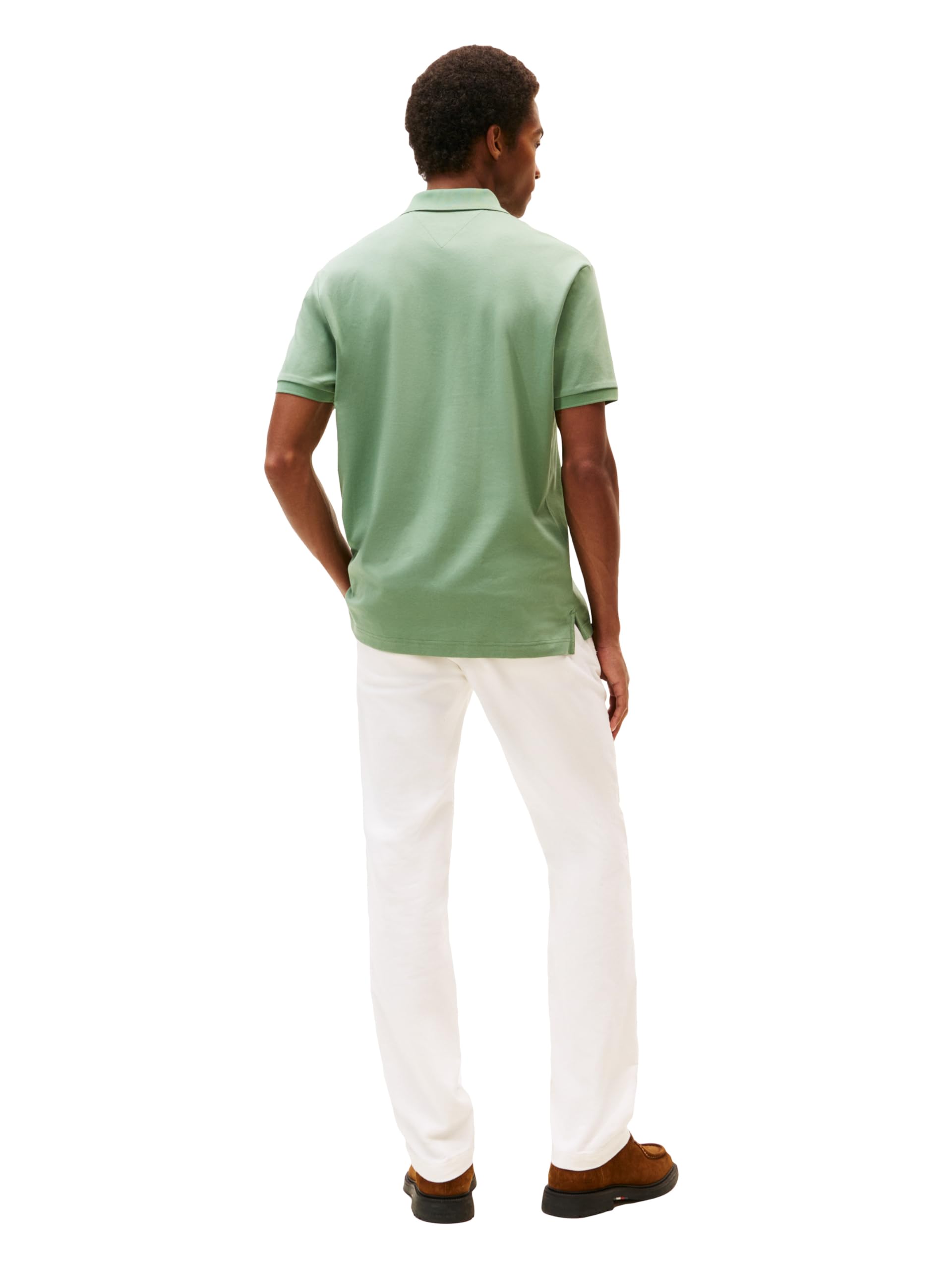 Tommy Hilfiger Liquid Cotton Essential Reg Polomw0mw35585 Polo Esencial de algodón líquido Hombre (Pack de 1)