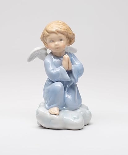 Miniatura 3 de Cosmos Gifts 10424 - Figura inspiradora de porcelana fina con ángel, 4 14 pulgadas