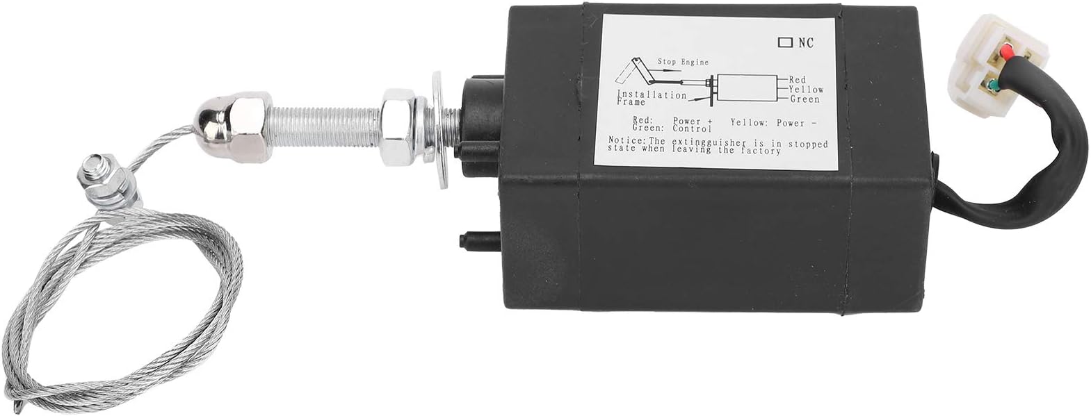 Engine Stop Solenoid Valve, DC24V Solenoid Valve, Servo Motor Control 90N-110N Pull Force Plastic and Steel Wire for Disel Engine'