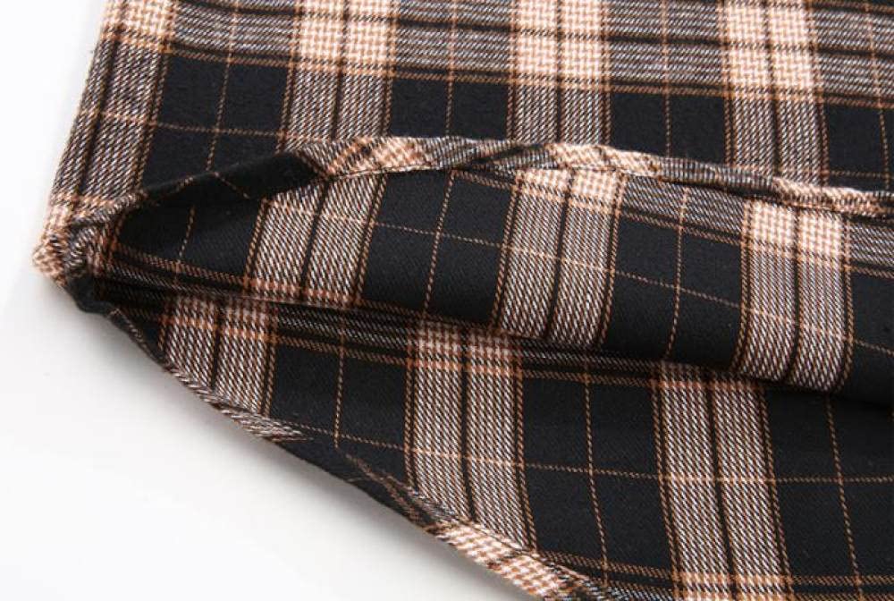 HGJH Herren Hemden, Herren Langarm Flanellhemd Thermohemd Gitter Blaues Hemd Button-Down Baumwolle Holzfäller Bequem Karierte Hemdjacke Lässiges Arbeitshemd Für Herren Jungen
