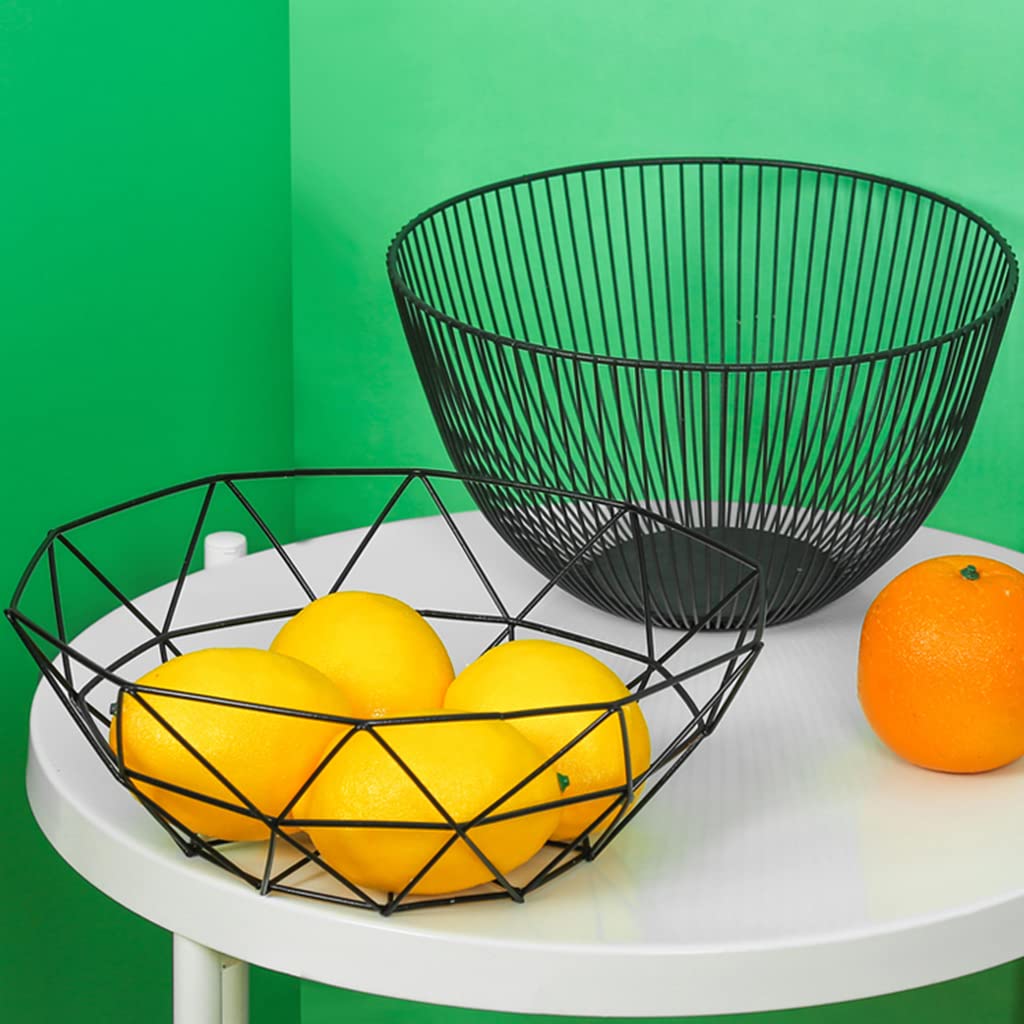 Seau à Fruits Fer Design Moderne - Pot à Fruits Et Légumes Avec Anses - Rangement Décoratif Élégant