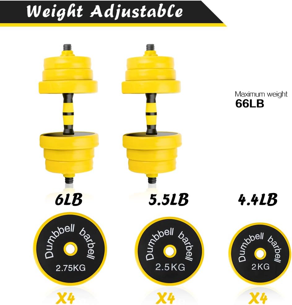Joychoic Dumbbells-Dumbbell Set-Adjustable Dumbbells-Weights Dumbbells Set with Connecting Rod-Exercise & Fitness Dumbbells 2-in-1 Set-Non-Slip Neoprene Hand66LBS… : Sports & Outdoors