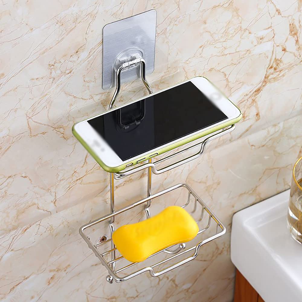 Portasapone Da Muro Autoadesivo In Acciaio Inox - Senza Fori, Per Bagno E Cucina - Foto 9