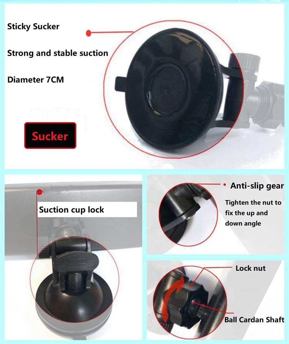 Universal Car Auto SUV Wide Flat Interior Rear View Mirror Blue Rearview Mirrors