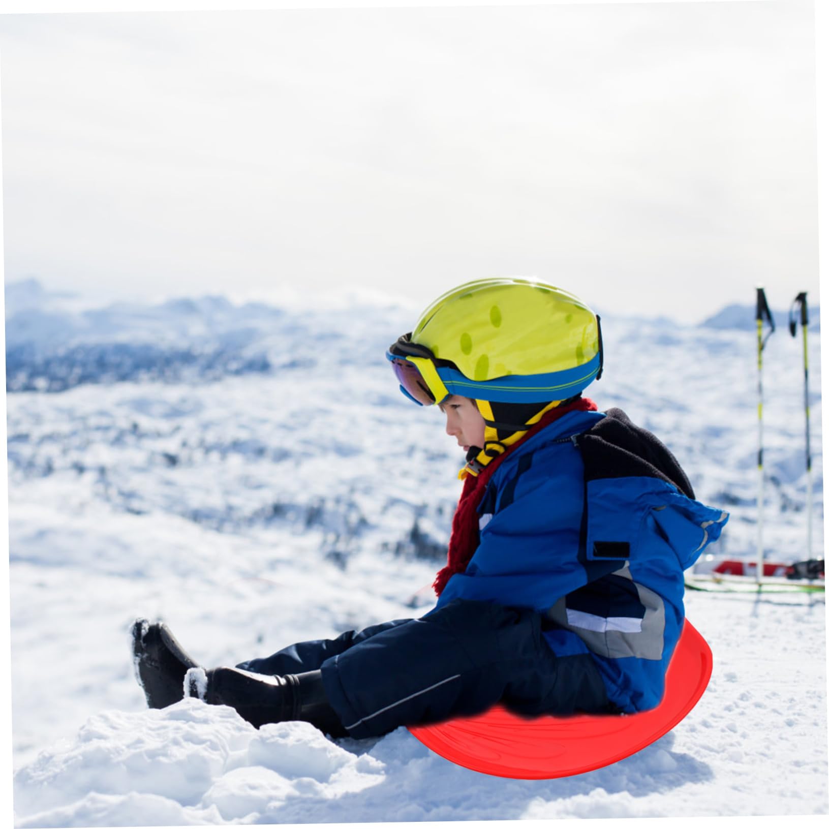 KOMBIUDA Outdoor Grass Sliding and Girls Snowboard Bum Slider Seat Snowboard Plate Winter Sledding Fun Random Color