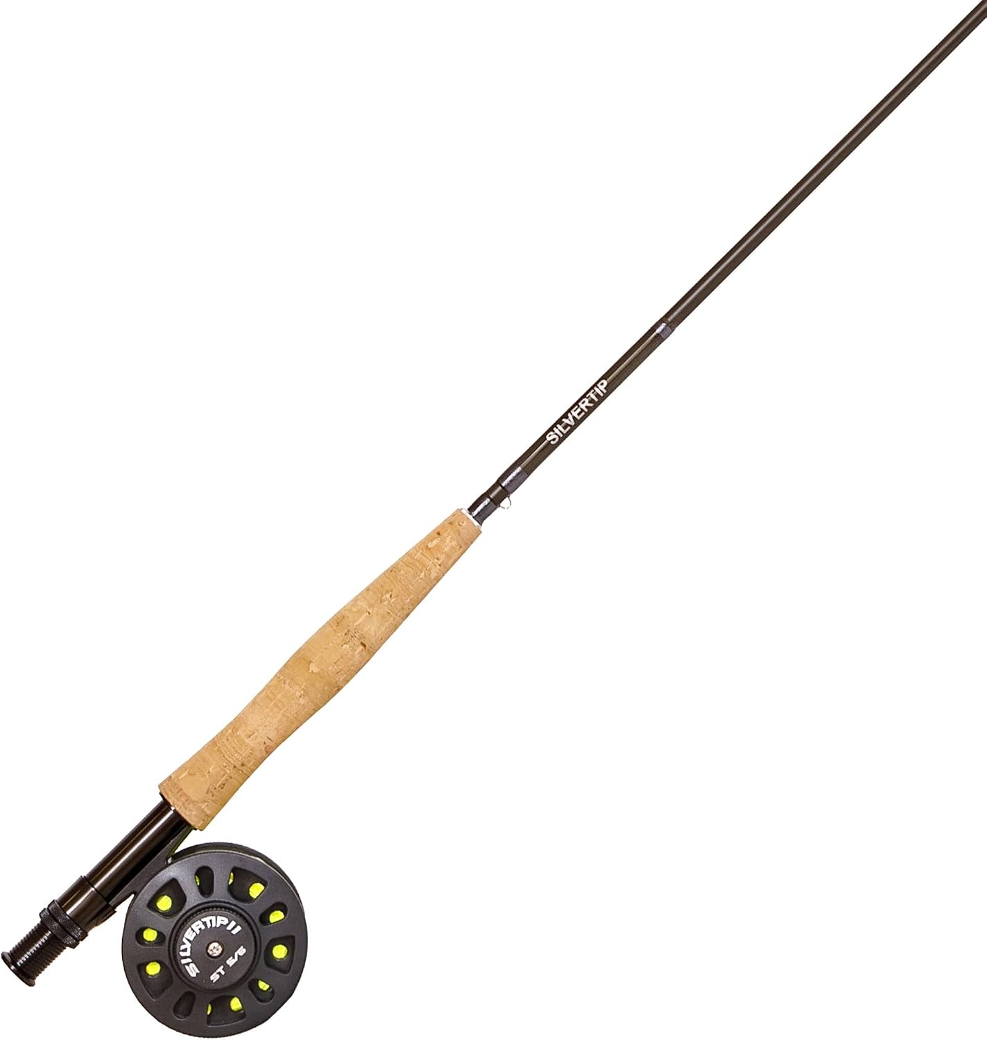 Silvertip Fly Fishing Rod and Reel Combo – 7ft 4WT 4-Piece Lightweight Kit with Pre-Spooled Reel, Fly Line, Rod Bag & Travel Tube